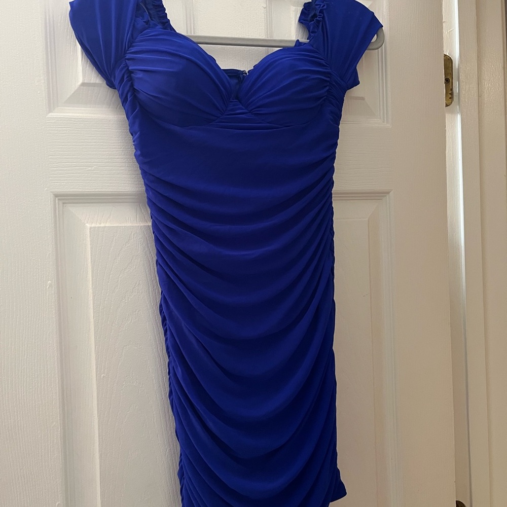 Windsor Blue Mini Dress with Chic Design